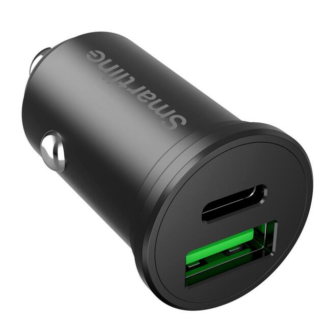 BILLADDARE SMARTLINE USB-C 45W USB-A 30W USB-A+C 20W SVART | Beijerbygg Byggmaterial